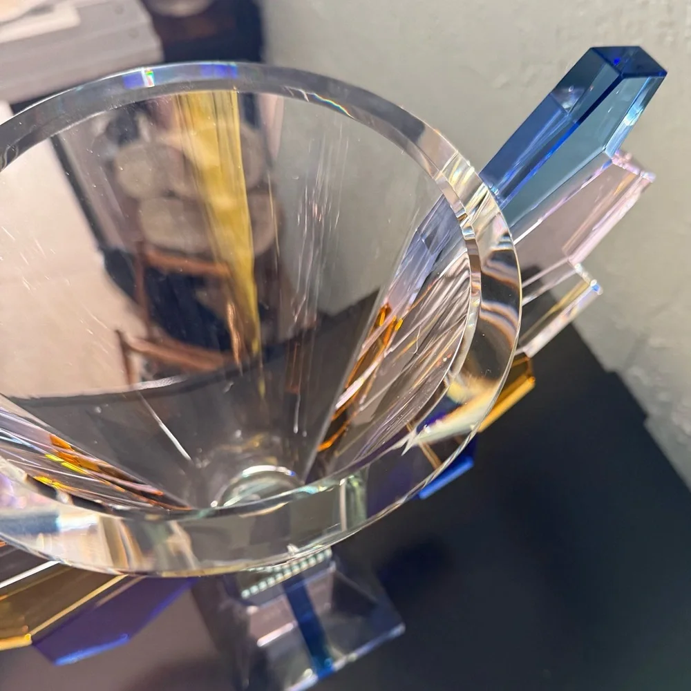 Luxury Sculptural Crystal Vase by Reflections Copenhagen – Neiman Marcus Excl